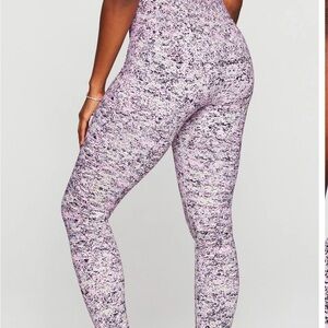 Fabletics Pink and Black Patterned Leggings